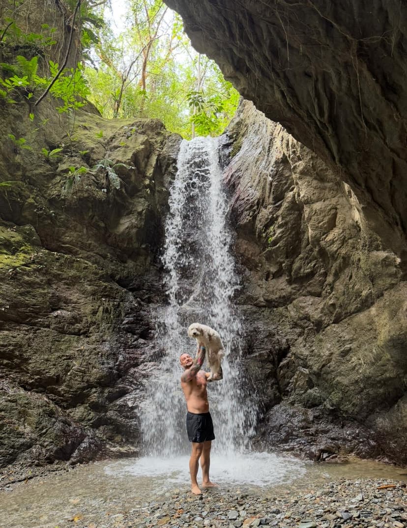 Ryan at the waterfall